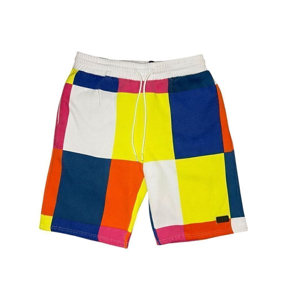 Hudson Outerwear Men’s Large Retro Checkered Colorful Cotton Shorts